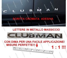 Stemma Clubman fregio Scritta per Mini Cooper ONE D SD JOHN WORKS Logo Emblema 