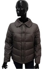 Moncler Giubbotto Donna  Taglia 40 Piumino Marrone Trapuntato Invernale Classico