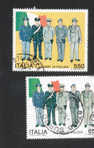Italia 1986 polizia uniformi - italia,