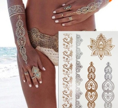 Tatuaggi temporanei oro - s,
