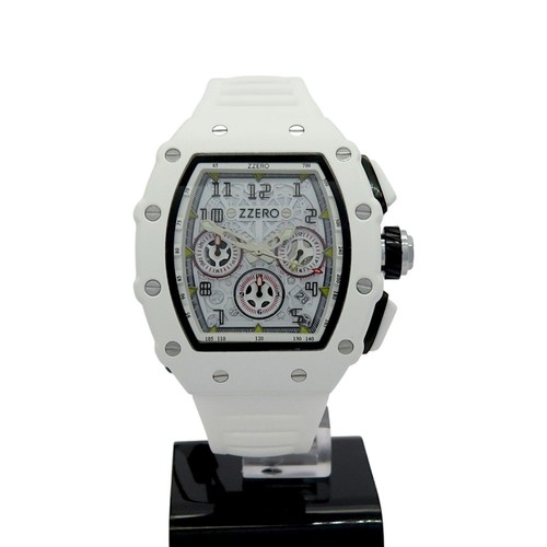 Orologio bianco cassa tonneau