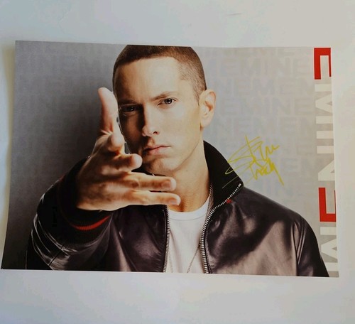 Eminem autographed photo with - eminem,