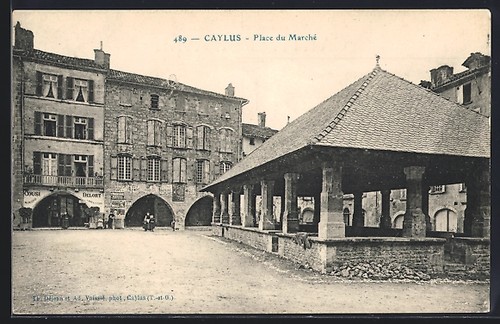 Cpa caylus place marché - place, du