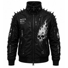 Cyberpunk Giacca Teschio Nero