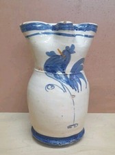 Antica Brocca Caraffa In Ceramica Maiolica Pugliese.  Con Segni Del Tempo. 
