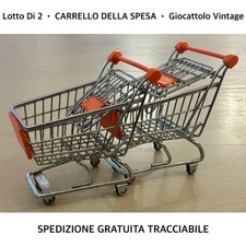 Lotto Di 2 • CARRELLO DELLA SPESA • Giocattolo Vintage Per Bambini In Metallo