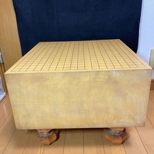 Gioco da tavolo vintage in legno naturale Goban gambe in legno intagliato a mano #164