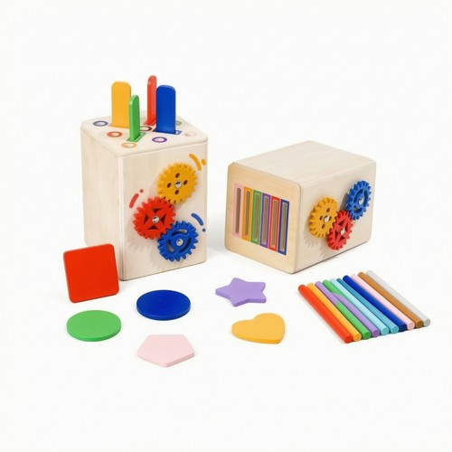 Cubo legno con - legno,