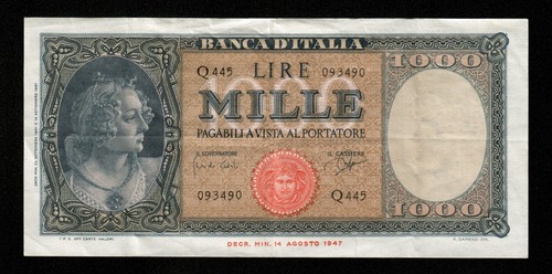 Italy 1000 lire 1961 - italy,