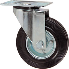 RUOTA IN GOMMA CON PIASTRA