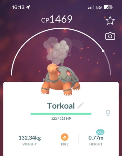 Torkoal xxl taglia pokestop - taglia,