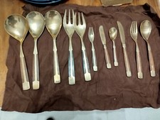 Posate In Ottone E Legno