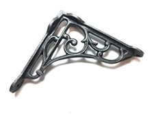 Staffe per mensole a pergamena vittoriana 4x4 pollici ferro antico - coppia