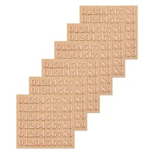6 Fogli Numeri Adesivi Resina
