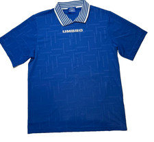 maglia blu con colletto Umbro