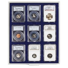 Box per monete Marine-Grigio /