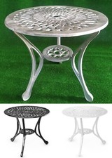 TAVOLINO TONDO IN ALLUMINIO GREZZO MOD. MAYA - DA ESTERNO, GIARDINO