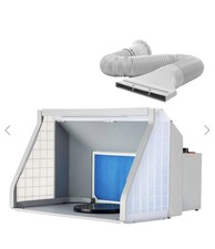 Wiltec Cabina di aspirazione per verniciatura 9m³/min con LED, manopola e doppia