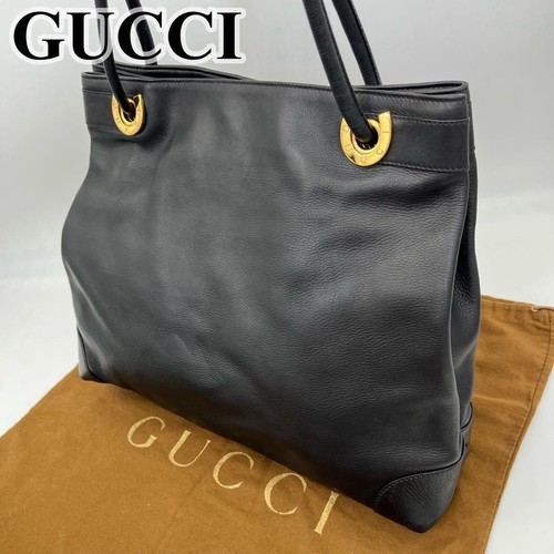 Gucci black leather - leather, tote