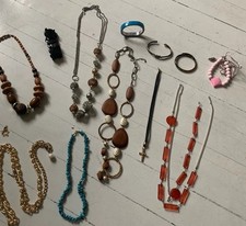 Lotto bigiotteria vintage collane ciondolo bracciali cinture