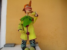 MUSEALE E ANTICO PUPAZZO LENCI "PINOCCHIO"+DENTI  COLLODI 1930-LOOK