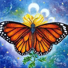 Quadro farfalla dipinto a mano