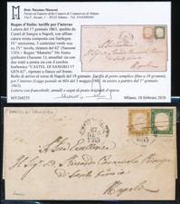 1863 ITALIA REGNO  5 C + 10