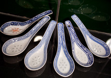 6 antichi cucchiai cinesi in