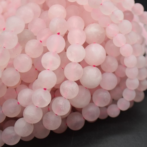 Perline tonde quarzo rosa - ,