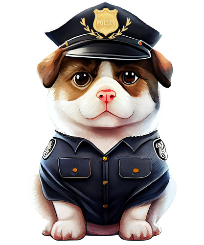 Adesivi auto animali polizia - auto,