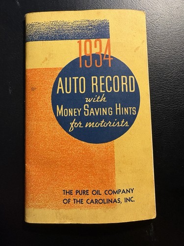 1934 pure oil auto record - auto,