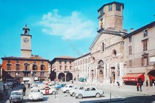 Cartolina - Reggio Emilia - Duomo e Torre Orologio - 1969