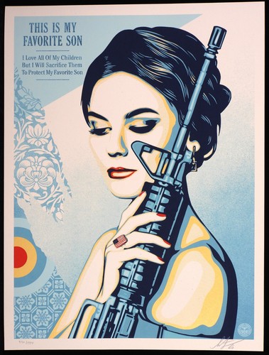 Shepard fairey miss america - fairey, america's