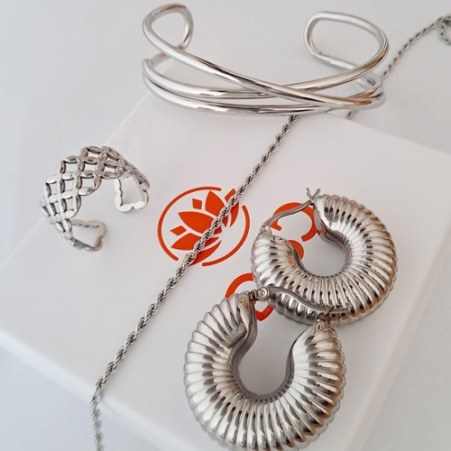 Set gioielli acciaio - set,