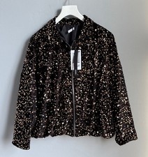 Jacke Blouson Pailletten Gold