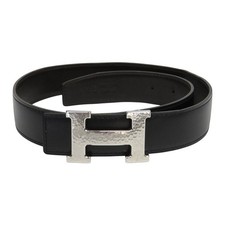 Cintura reversibile HERMES H Martre 70 unisex nero marrone 【A】