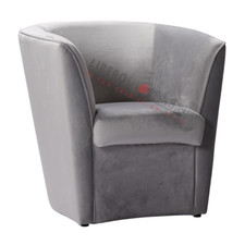 Poltrona in velluto Grigio per