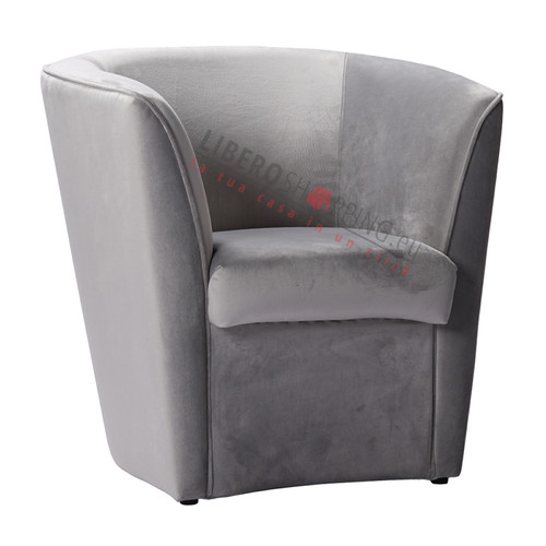 Poltrona velluto grigio per - velluto,