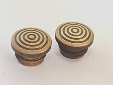 Harley Screw Tank Caps, Brass