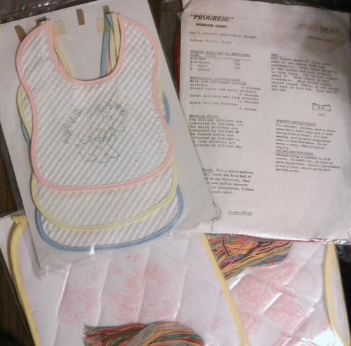 Lot kits quilted baby bibs - baby,