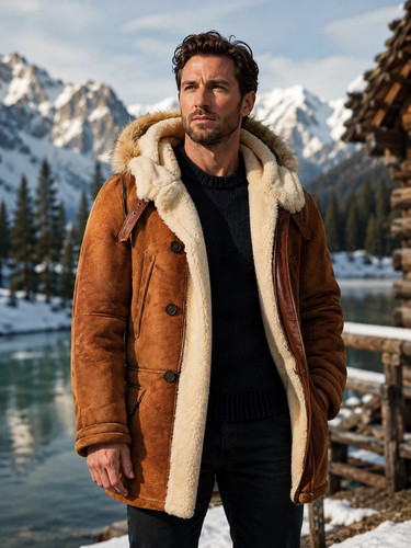 Giacca parka lunga pelle - parka, di