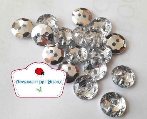 Bottoni strass resina - bottoni,