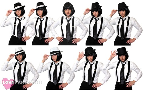 Kit costume gangster donna bob - costume,