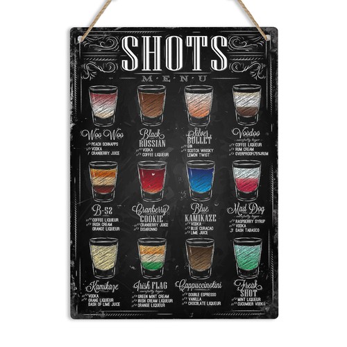 Shots menu cocktail - menu, ricetta