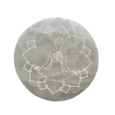 Bellissima Piastra Selenenite Cm.10 Yoga E Om Ricaricatore