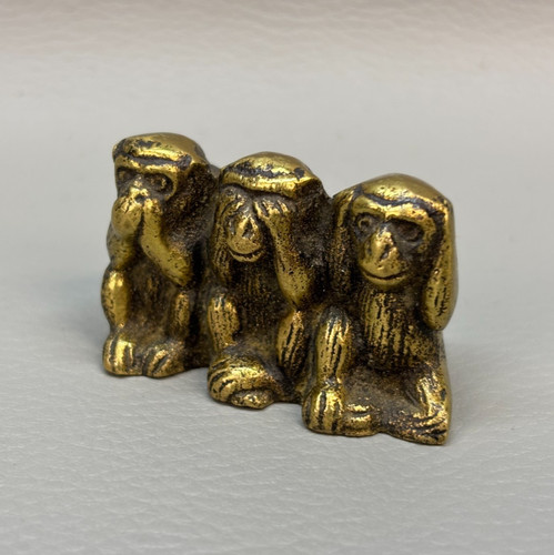 Scultura tre scimmie sagge - tre,