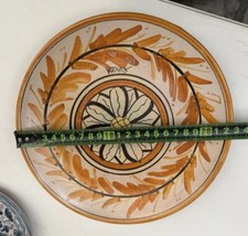 Piatto In Ceramica Dipinto A Mano Made In Sciacca. Sicilia - 22 Cm.
