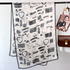 Sciarpa scialle 100% seta