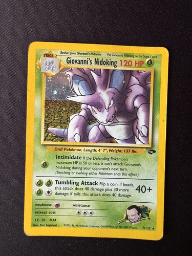 Giovanni nidoking 132 - giovanni's, gym
