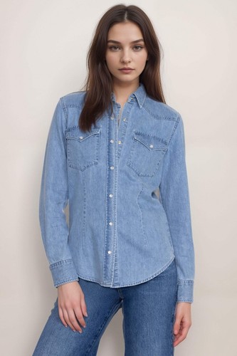Camicia denim johnny was - camicia, blu